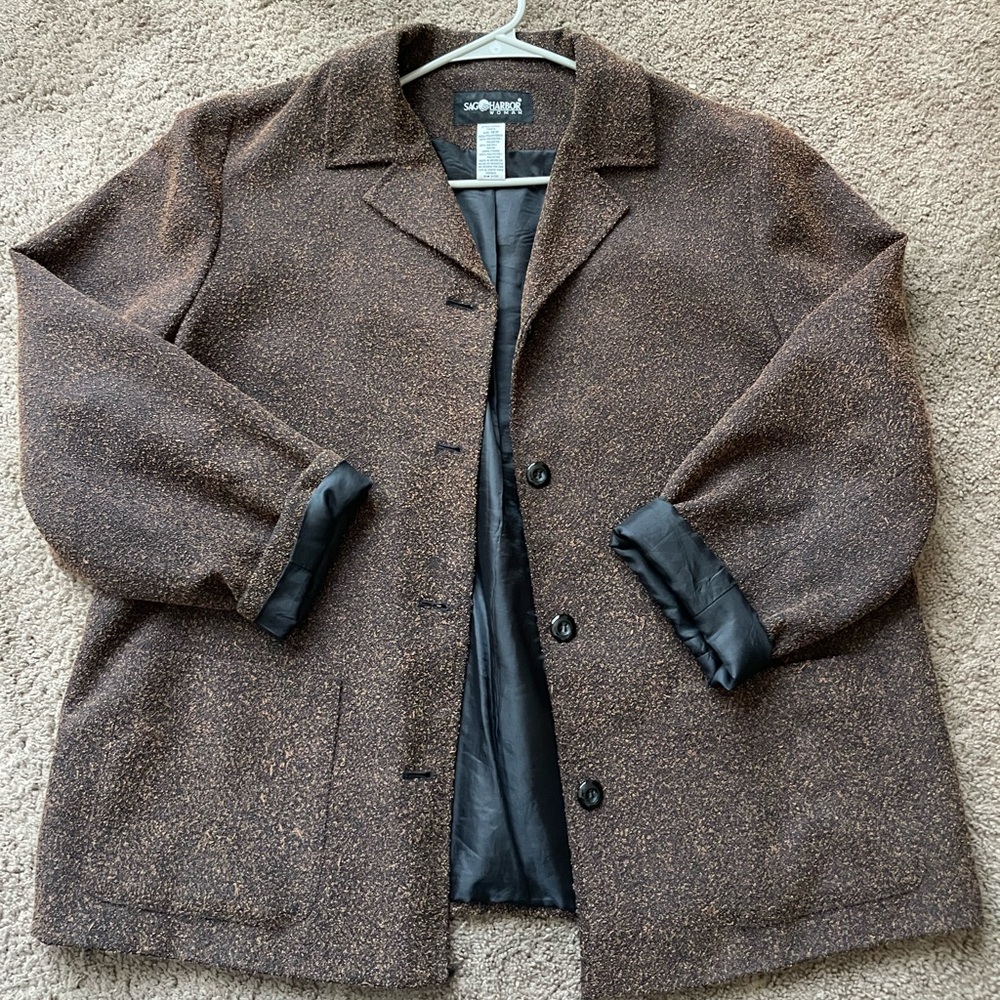 Vintage Sag Harbor Oversized Blazer Jacket